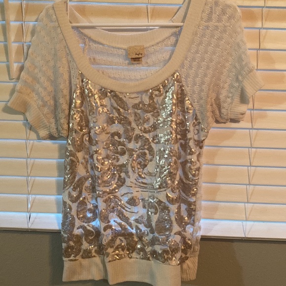 Medium cream and gold top by day trip - Picture 3 of 4